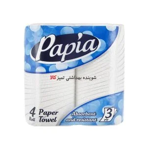 دستمال حوله ای آشپزخانه ۴ قلو پاپیا Papia