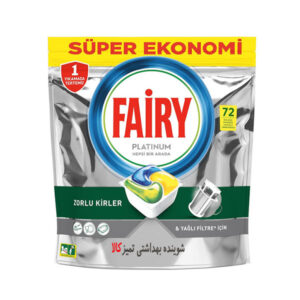 قرص ماشین ظرفشویی پلاتینیوم ۷۲ عددی فیری