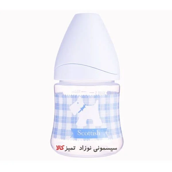 شیشه شیر طلق 150 میل پیچازی آبی سوآوینکس