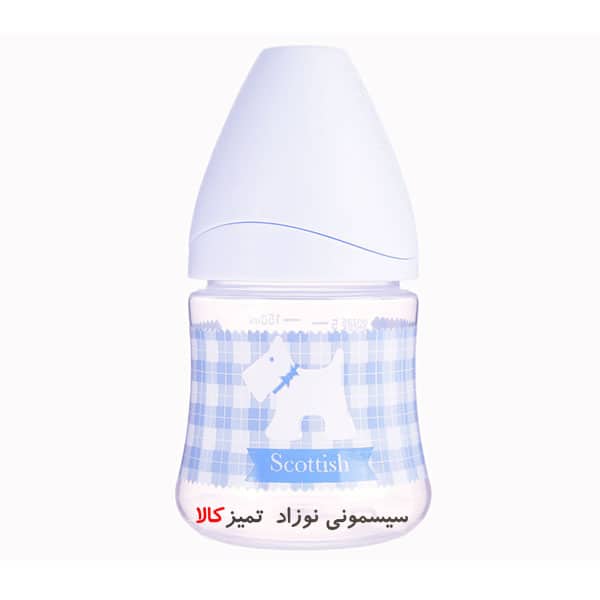 شیشه شیر طلق 150 میل پیچازی آبی سوآوینکس