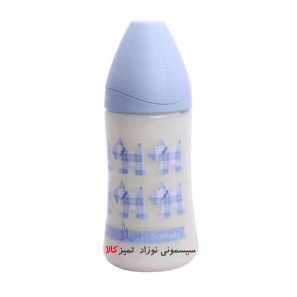 شیشه شیر طلق 27۰ میل پیچازی آبی سوآوینکس