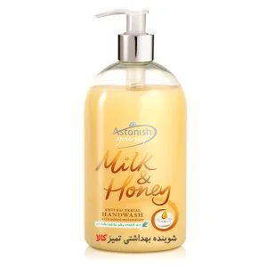 مایع دستشویی آنتی باکتریال شیر و عسل آستونیش