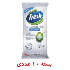 دستمال مرطوب آنتی باکتریال 10عددی فرش